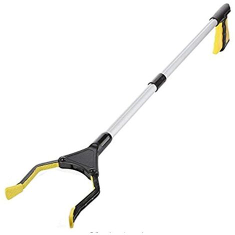 Ahlsen pince ramasse objet 32" pliable magnétique,pince telescopique,outillage de jardin, (jaune) (1/5)