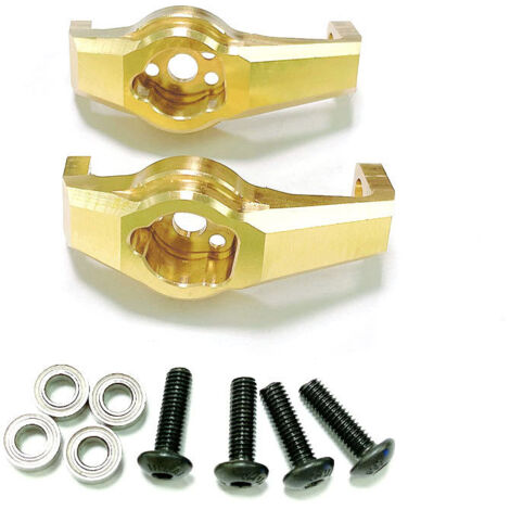AHLSEN 1 paire de roulettes TRX4 en laiton de 68 g - Pour traxxas TRX4/TRX6 1/10 RC Crawler - Pièces de mise à niveau en laiton (1 paire Protal Drive C Hub Carrier (1/4)