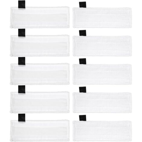 Ahlsen Ensemble de 10 pièces chiffons microfibre nettoyeur vapeur lingettes de remplacement balai vapeur serpillière pour Karcher Easy Fix SC2 SC3 SC4 SC5 Accessoires chiffons serpillière (1/5)