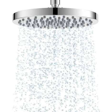Ahlsen Tete de Douche Pluie, 8 Pouces (20x20cm) Douche, Pommeau de Douche Fixe Carrée Anti Calcaire, Pomme de Douche en Acier Inoxydable et Haute Pression, Angle Réglable et Pivotant, Chrome (1/5)