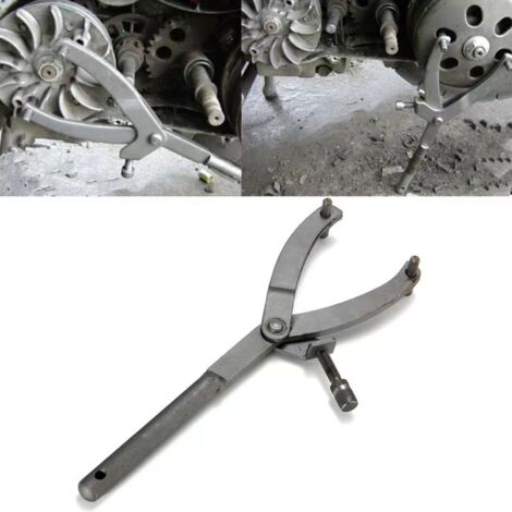 Ahlsen Clé d'embrayage Outil, Outil d'embrayage de Moto Universel pour Moto/Scooter, Clé d'Embrayage a un Design en Forme de Y, Clé à Volant de Type Y avec Ouverture Réglable (Longueur: 30cm) (1/5)