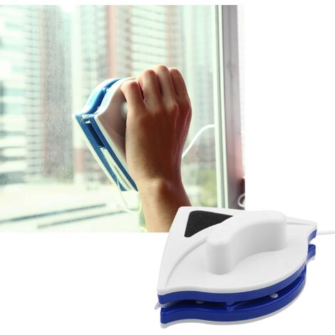 Ahlsen Lave Vitre Magnétique Nettoyeur de Vitres Latérale Outil de Nettoyage Brosse d'essuie-Glace pour Nettoyeur de Surface pour fenêtres à Grande vitrage avec épaisseur de 3-8mm (1/5)