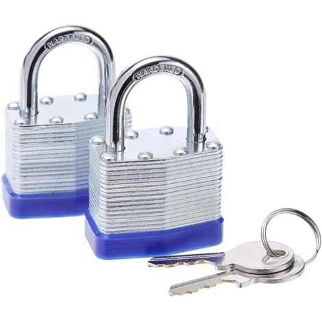 Ahlsen Laminated steel key lock, 65MM25MM43MM size. 2 identical key padlocks (1/5)