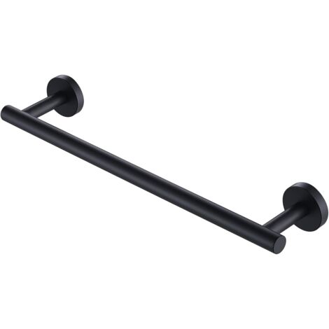 Ahlsen Porte Serviette Salle de Bain Mural Porte Serviette Adhésif 40cm Acier Inoxydable SUS304 Porte Serviette Noir Mat (1/5)