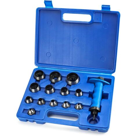 Ahlsen 14 pièces Jeu de pointeaux 5-35 mm, jeu de poinçons en cuir, outil de perforation