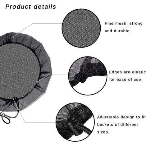 2 Filets De Protection Pour Récupérateur Eau 55 Gallons - Anti-Moustiques, Feuilles