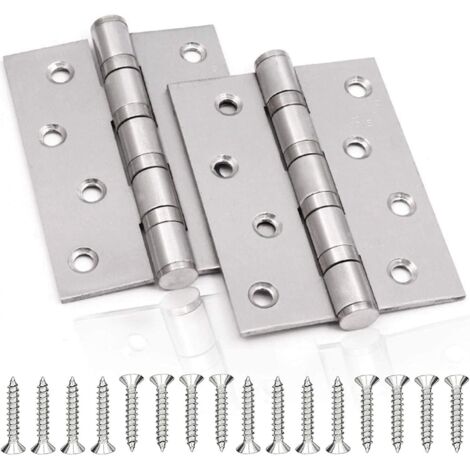 Ahlsen 2 pièces de charnières de porte en acier inoxydable 304 matériau de charnière de piano en acier inoxydable avec 16 vis de porte porte solide interne,5 pouces,3 (1/5)