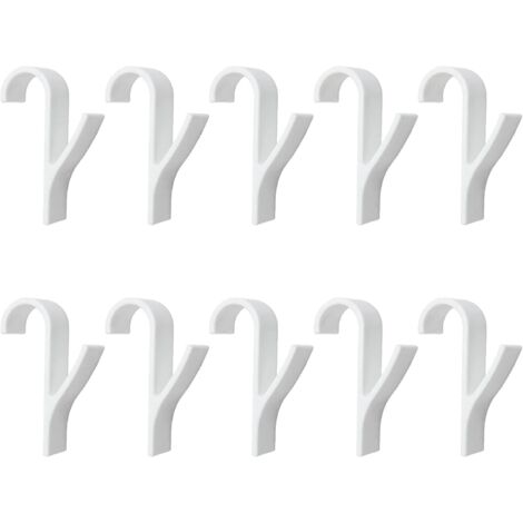 Ahlsen 10 pièces Crochet Radiateur, Crochet pour Radiateurs plastique Blanc,Crochet radiateur sèche serviette, Accroche Serviette Salle de Bain, Crochet pour Salle de Bain, Cuisine(Blanc) (1/5)