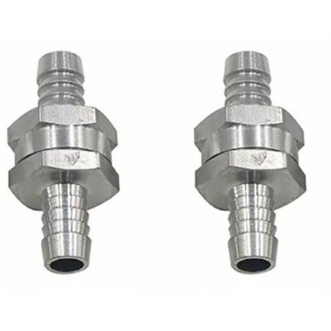 Ahlsen Clapet anti-retour Vanne de carburant en aluminium, clapet anti-retour à essence diesel (10 mm 2 pièces) pour système de carburant à carburateur à faible concentration, clapet anti-retour pour (1/4)