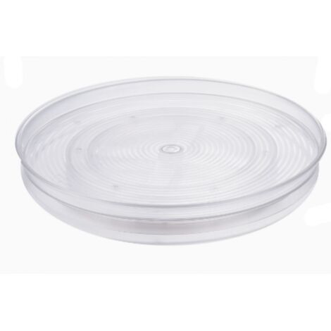 Ahlsen petit plateau pivotant en plastique sans BPA pour épices et ingrédients de cuisine, socle tournant pour le placard, transparent, 29 cm (1/5)