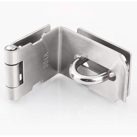 Ahlsen Boucles de loquet de porte à angle droit en acier inoxydable à 90 degrés,verrou coulissant,cadenas à cadenas lourd, loquet de porte à angle droit à 90 degrés, verrou de porte haute sécurité.