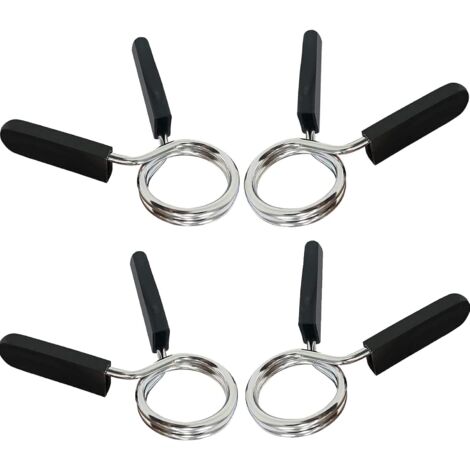 Ahlsen Pince Haltere, 4 Pcs 28mm Pinces à Ressort pour Haltères, Colliers à Pince à Ressort, Pince à Ressort Musculation pour Gym (1/5)