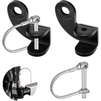 Ahlsen Attache Remorque Velo pour Enfant Attache-remorque Universelle pour Vélo 2 Pcs Support Attache Attelage Remorque Accessoire Velo avec Boucle en U pour Remorque Velo Pliable Enfants Chien Cargo