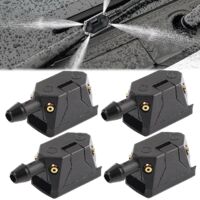 Ahlsen 4-piece windshield cleaning nozzle, universal windshield wiper nozzle, car wiper nozzle, windshield cleaning nozzle for wiper arm (black)