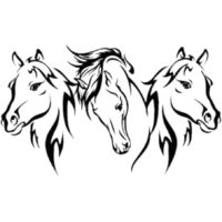 Ahlsen Stickers Cheval Stickers Muraux Cheval Stickers Muraux Tête De Cheval Classique Chambre Enfants Chambre Cheval Tête D'animal Stickers Muraux Salon,56x94cm