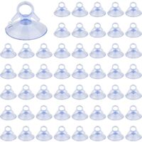 Ahlsen Ventouse de 45mm Mini Ventouse 50 Pièces Carrosserie Ventouse en Plastique PVC Sans Crochets Ventouse Transparente en Caoutchouc Ventouse Forte Adhérence pour Voiture Camping Ventouse Pare Sole