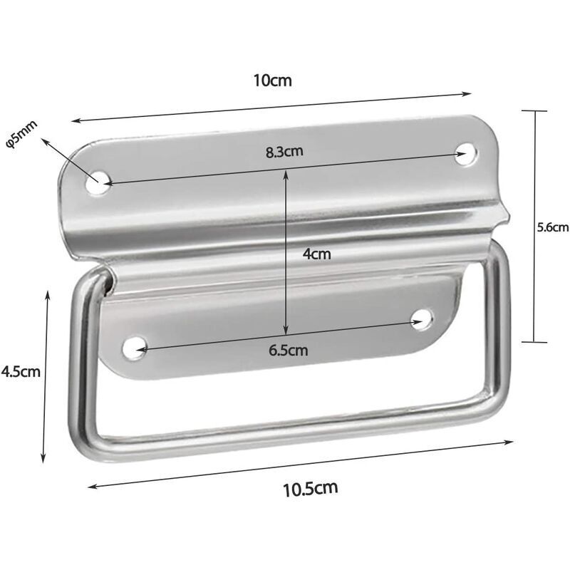 Poignées Métal Argent KaiserCraft TM809 - Pour Tiroirs En Bois, Scrapbooking