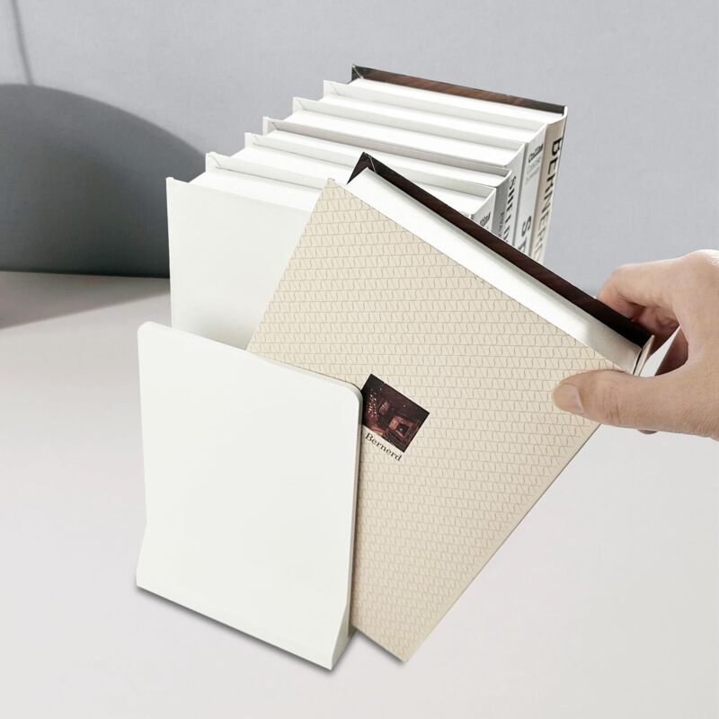 Serre-Livres Métal Réglable Et Design – Cale Livres Original En Forme De Feuilles Pour Bureau, Étagère, Maison Ou École