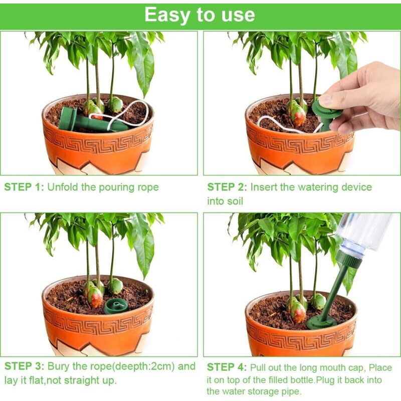 Piques D'arrosage Automatique En Terre Cuite "Grow With The Flow" - Crapaud Méditant Pour Plantes, Arrosage Lent 24-48h - Cadeau Jardinage Mignon
