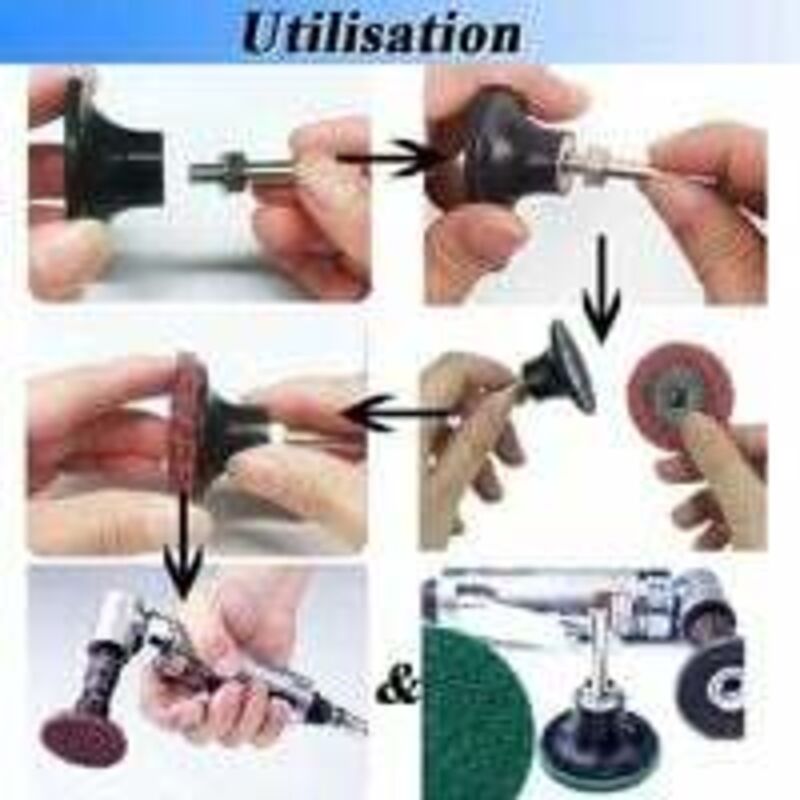 Yuhtech - Lot De 6 Supports Disques Abrasifs 1/2/3 Pouces - Pour Outil Rotatif Et Perceuse