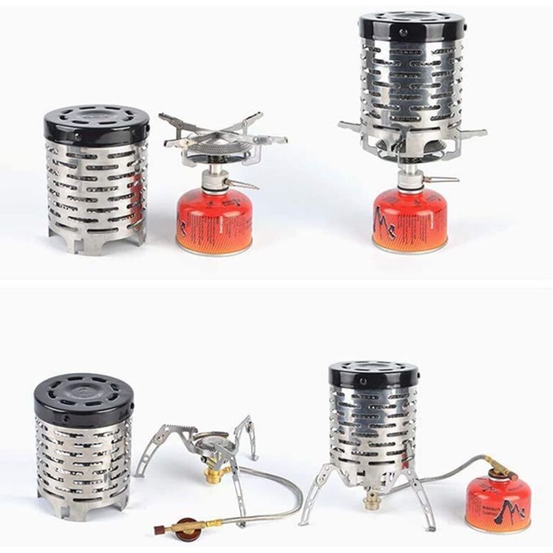 Mini Chauffage De Camping Réchauffe De Tente En Acier Inoxydable