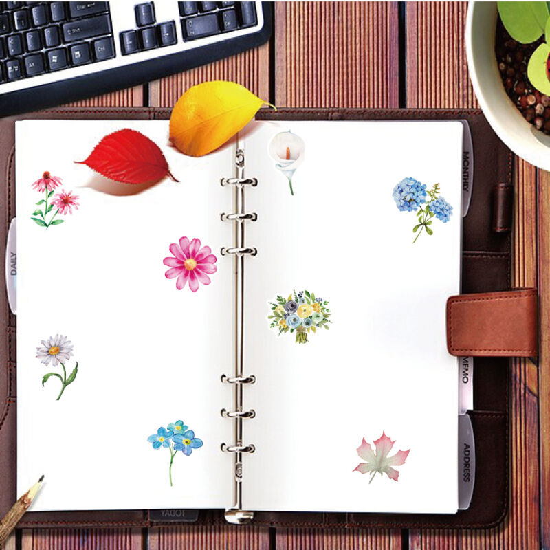12 Feuilles D'autocollants Fleurs De Printemps - 160 Stickers Enfants Pour Bouteille, Ordinateur, Cahier - Motifs Animaux Nature Autocollants Déco Bouteille Ordinateur