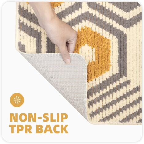 Paillasson Intérieur 40x60 Cm Antidérapant Absorbant - Tapis D'Entrée Lavable Pour Porte, Couloir, Cuisine, Balcon - Gris / Beige / Noir Au Choix