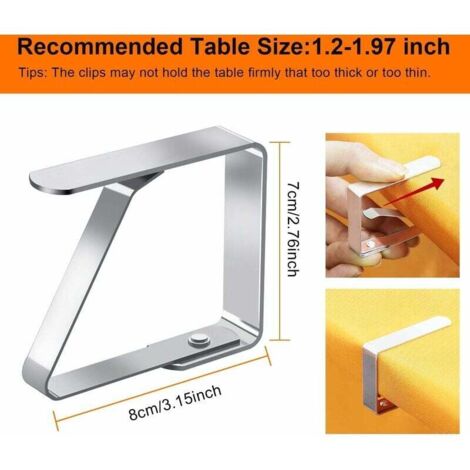 Pince Nappe Exterieur Pinces à Nappe (4 Pièces Pinces Nappe De