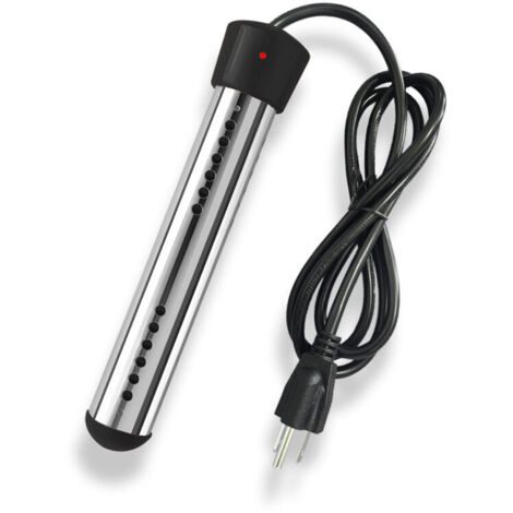 Chauffe-eau électrique 2500W avec tension par immersion, chauffe-eau de piscine, chauffe-eau portable, adapté pour étangs, seaux noir (1/4)