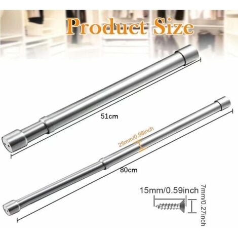 Mirrwin Douilles De Penderie Armoire En Acier Inoxydable En Forme De U Support Tringle Penderie