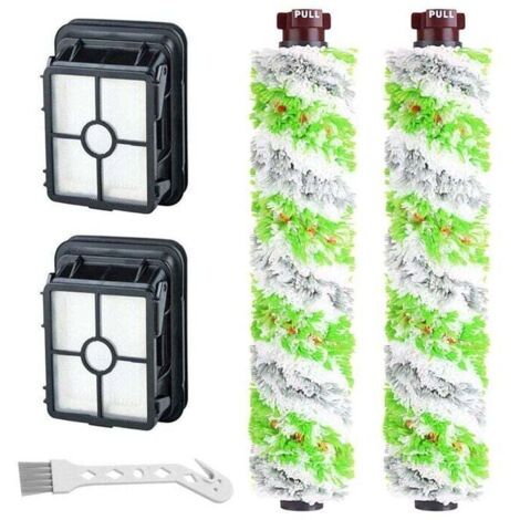 Lot Remplacement 2 Brosse Rouleau + 2 Filtres BISSELL Crosswave 17132 et 2225N Series pour Familles avec Animaux Domestiques Fumeurs Accessoires Aspirateur Bissell Crosswave (1/5)