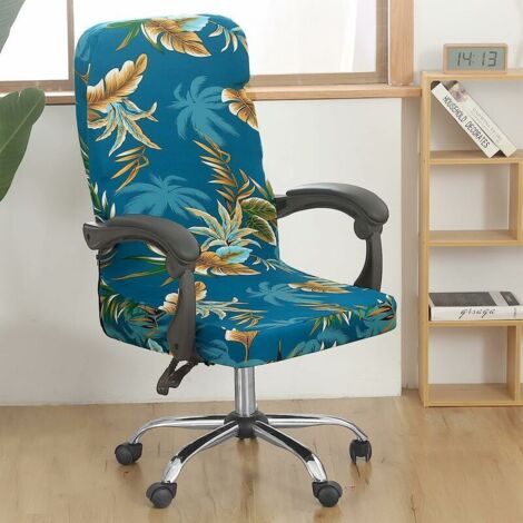 BXFUL Housse De Chaise De Bureau Avec 2 Accoudoir En Velours