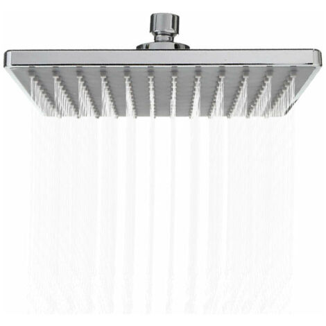 Pomme De Douche A Effet Pluie Carre De 8 Po, Ajustable G1 / 2, Chrome Poli (1/5)