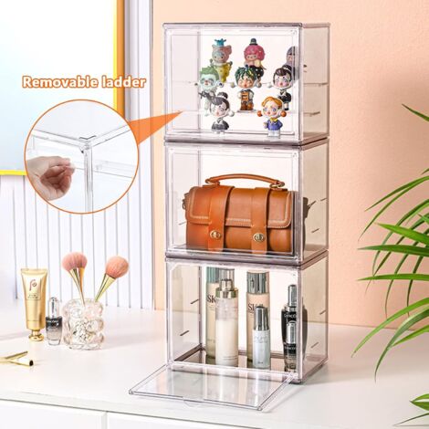 Vitrine De Collection XiYee Transparente - 27x18x22cm - Porte Magnétique, Empilable - Pour Funko Pop, Figurines