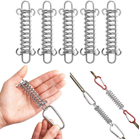 Lot de 4 ressorts de traction avec crochets, en acier inoxydable