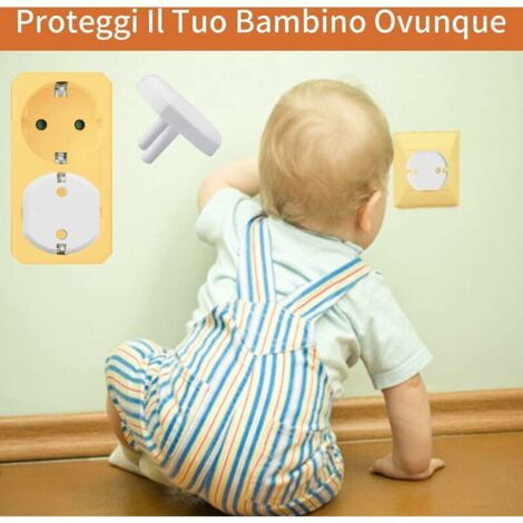 10 Cache-Prises Sécurité Enfant - Protège Prise EU Blanc - Protection Anti-Choc Électrique Pour Bébé