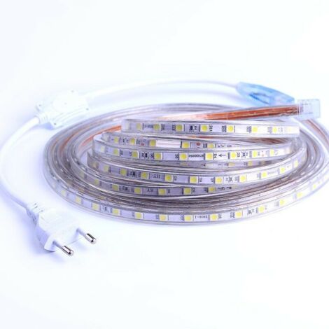 1m Ruban à LED - blanc chaud,Bande de 5050 SMD 60 Leds/m,rétro-éclairage lumineux,220V 230V strip,IP65 étanche,DIY décoration para la cuisine,la chambre à coucher,Noël (1/5)