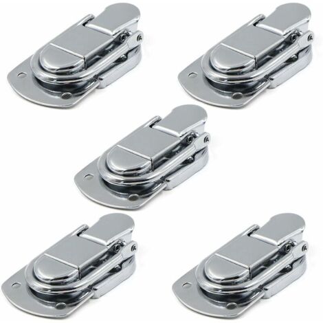 Fermeture à Levier Fermoir à Bascule Loquets Verrou 5 pcs Loquet à Bascule en Acier Inoxydable pour Coffret, Cadeaux Boîte, Tiroir, Armoire, Trousse médical, Coffre à Outils (1/5)
