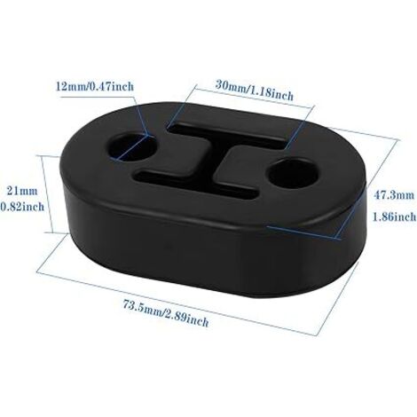 Support Silencieux Échappement Caoutchouc Universel - Fixation Tuyau Voiture 1 Pièce