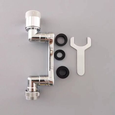 Universelle 1080° Rallonge de robinet rotative tout en cuivre,2 Modes de Sortie d'Eau Robinet de Cuisine Multifonction Filtre Anti-Projections Rallonge de Robinet Pivotant pour Lavabo de Salle de Bain (1/5)