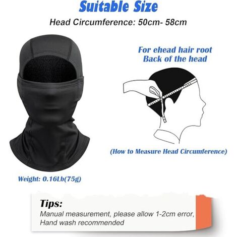 Cagoule De Ski Et Moto - Cache-Cou Polyvalent Respirant - Protection UV, Anti-Poussière - Unisexe Homme/Femme
