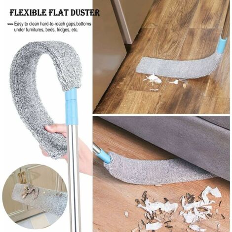 Plumeau Télescopique Microfibre – Perche Extensible, Chiffon Lavable – Nettoyage Coins, Sous Meubles, Hauts