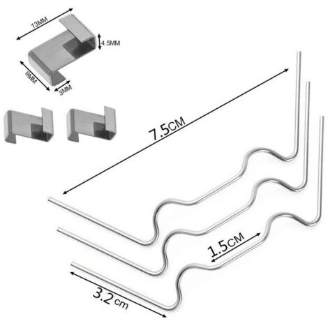 Lot de 50 clips en Z pour vitres de serre en acier inoxydable - Clips