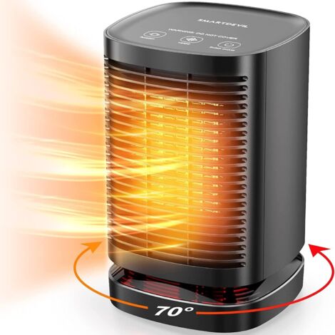 Chauffage Soufflant Oscillant à Petit Chauffage Thermostat PTC Radiateur Portable Électrique avec 3 modes Silencieux Mini Céramique Radiateur pour Bureau (1/5)