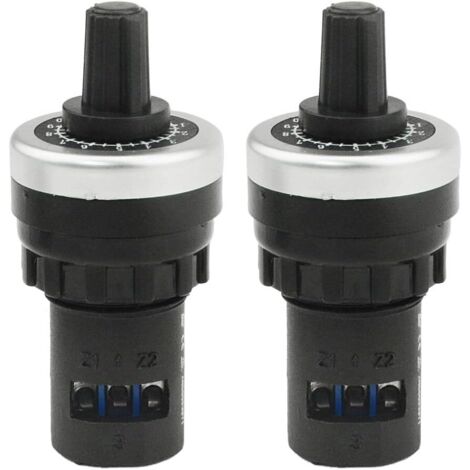 Lot De 2 Potentiomètre Rotatif LA42DWQ-22 10K Ohm – Variateur Vitesse 22 Mm, Montage Panneau IP65
