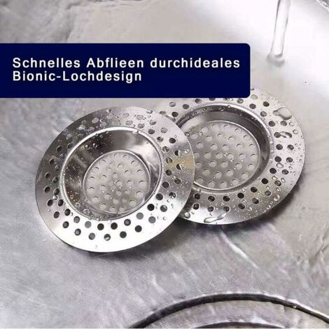 Lot De 5 Grilles Anti-cheveux Pour Douche Et évier En Silicone Souple - Noir, Gris, Blanc, Rose, Bleu - Évite Les Bouchons Facilement !