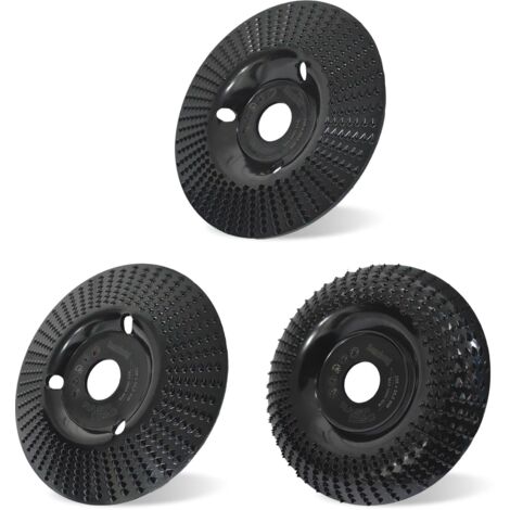 SHINING HOUSE 3 Pièces Disque Bois Meuleuse en Bois en Carbure de Tungstène 125mm Ensemble de Disques Disques de Meulage pour Façonner Meuler Couper et Sculpture sur Bois Roues pour Meuleuse d'angle (1/5)