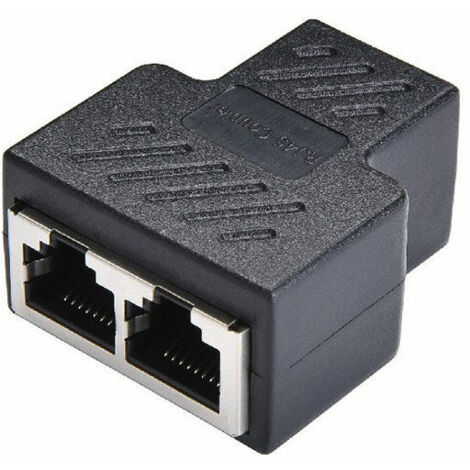 Coupleur RJ45 1 Vers 2 - Adaptateur Ethernet Pour Câbles Cat5/6/7 - Partage Connexion Réseau Stable