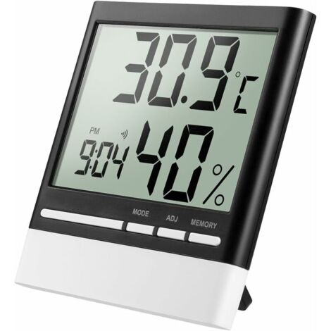 Thermomètre Hygrometre Digital Interieur électronique,Thermomètre Hygrometre Sans Fil Numérique,LCD Thermo-hygromètre,Thermomètre Chambre Bébé,Portable Taille,Piles Incluses (1/5)