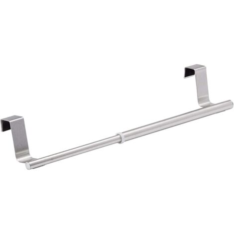 Porte-serviettes à suspendre télescopique extensible Acier inoxydable Argent mat (1/5)
